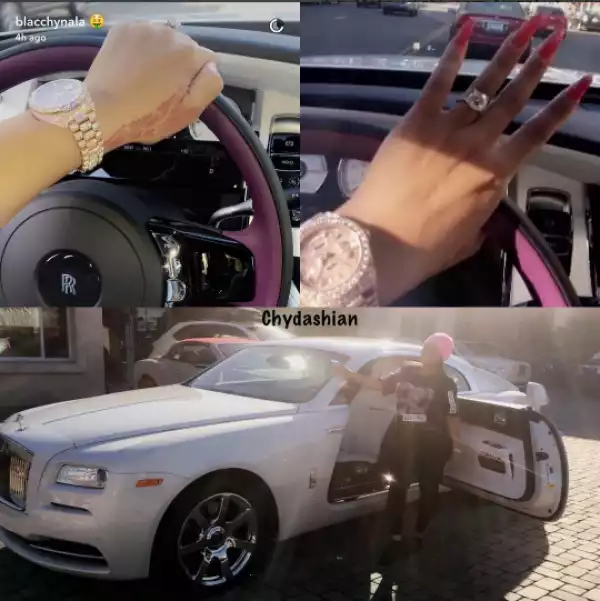 Blac Chyna gifts herself a $400k 2016 Rolls Royce Wraith push present (Photos)